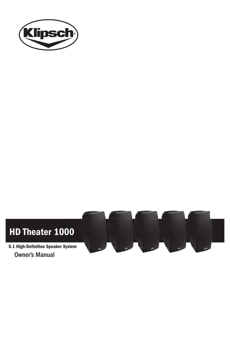Klipsch HDT1000 User manual