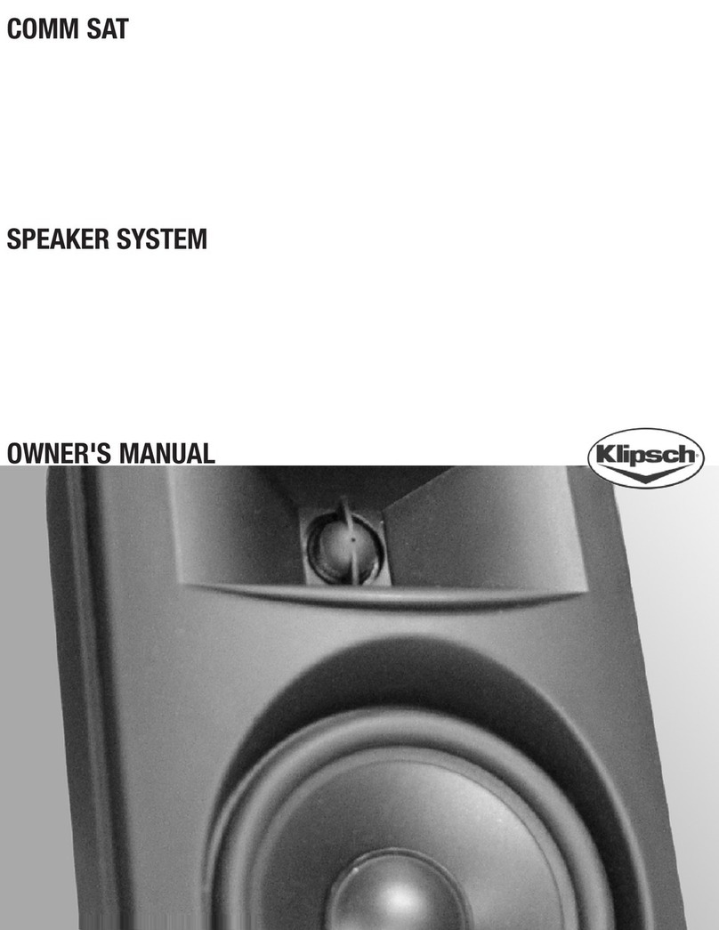 Klipsch Comm Sat owner's manual