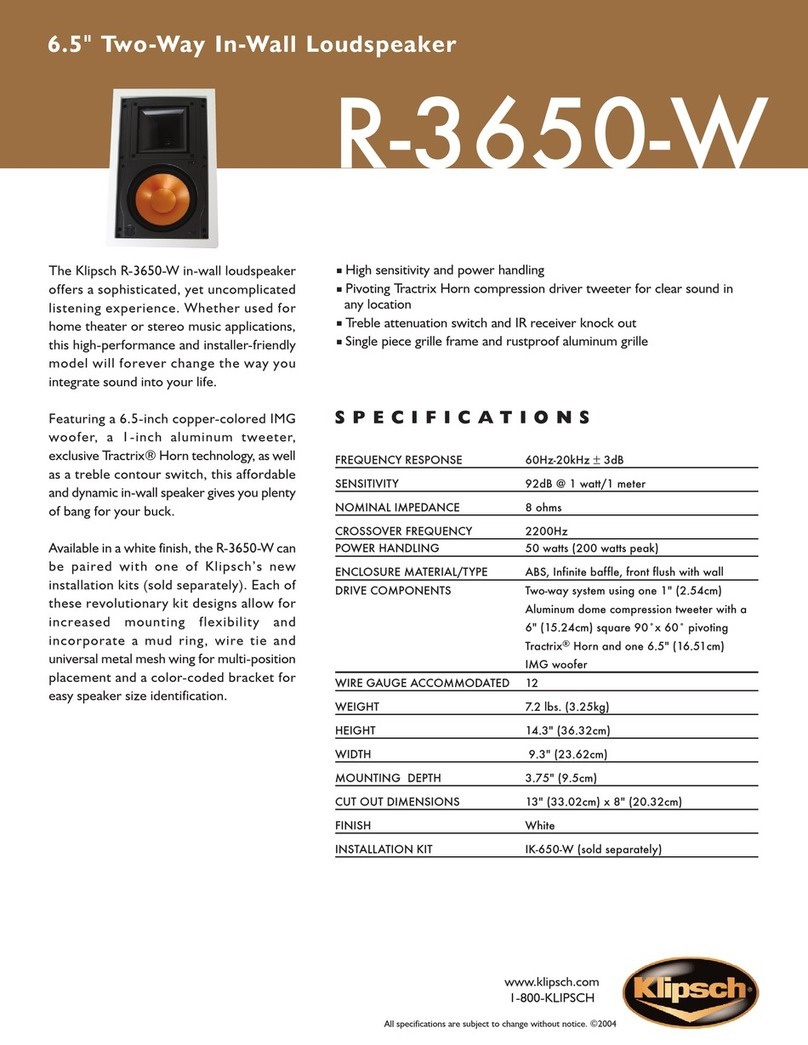 Klipsch R-3650-W User manual