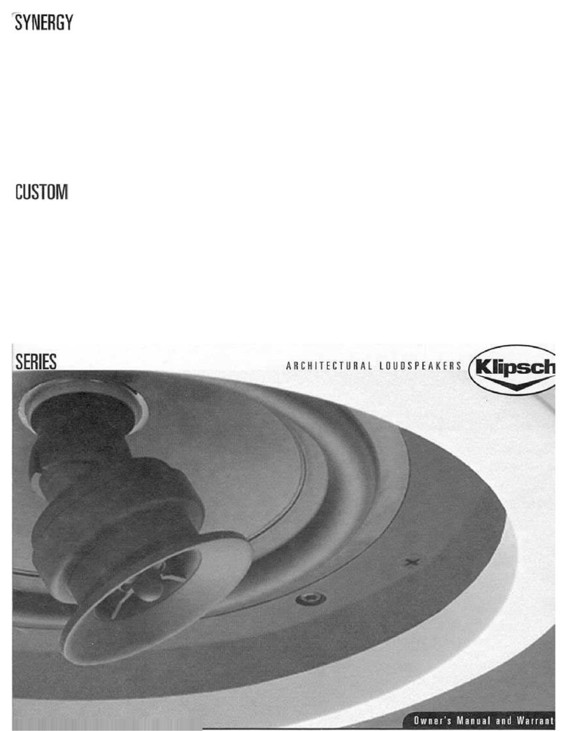 Klipsch 2 User manual