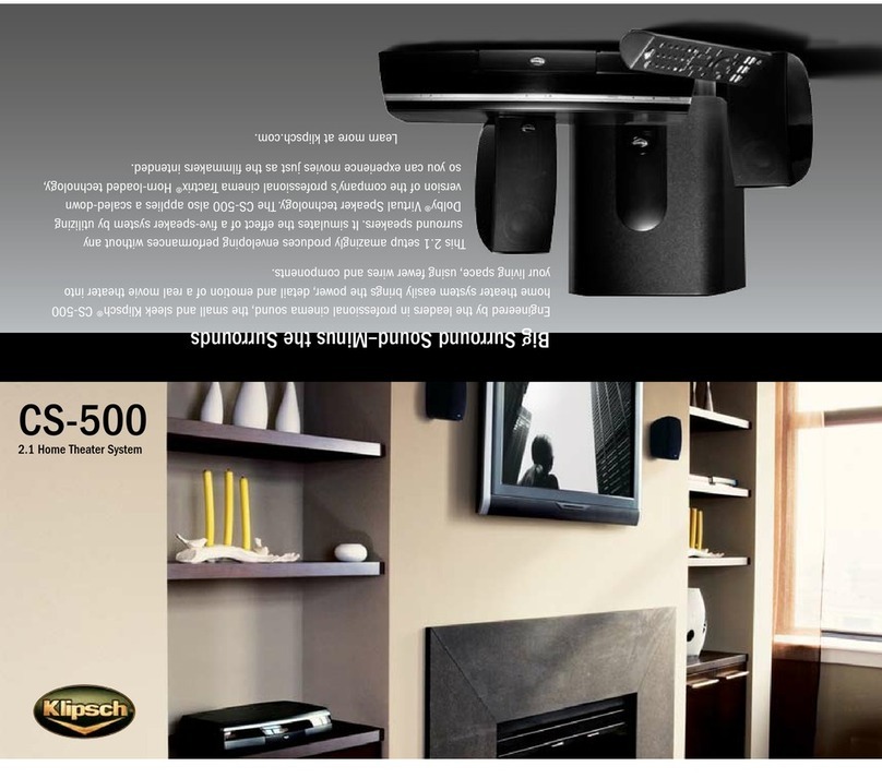 Klipsch CS-500 User manual