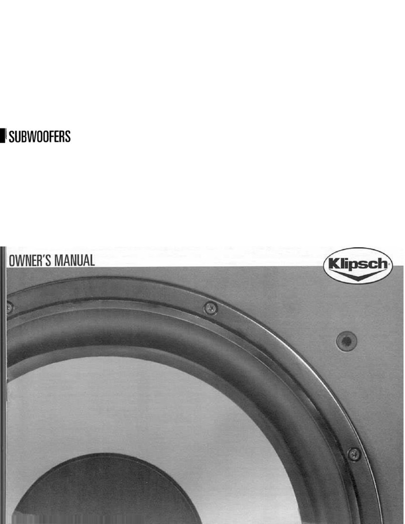 Klipsch RSW-10 User manual