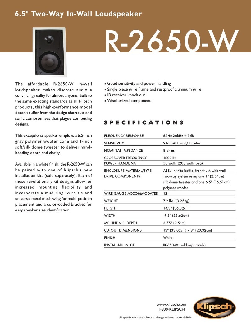 Klipsch R-2650-W Specifications