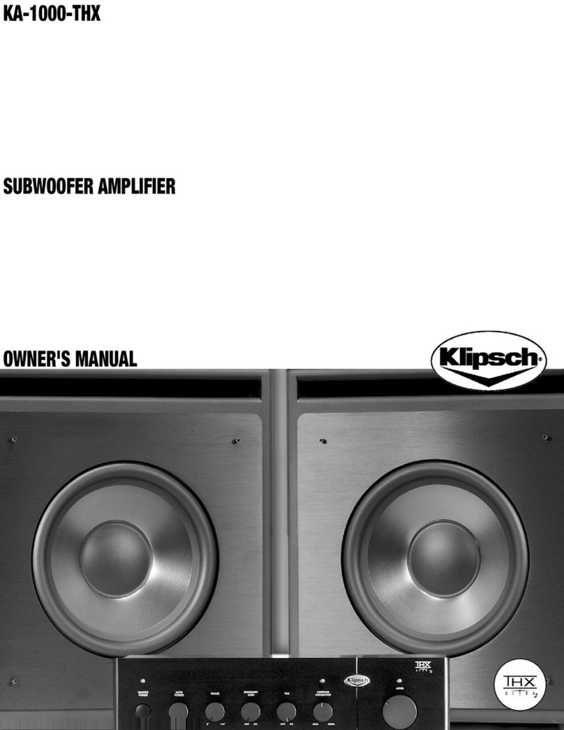 Klipsch KA-1000-THX owner's manual