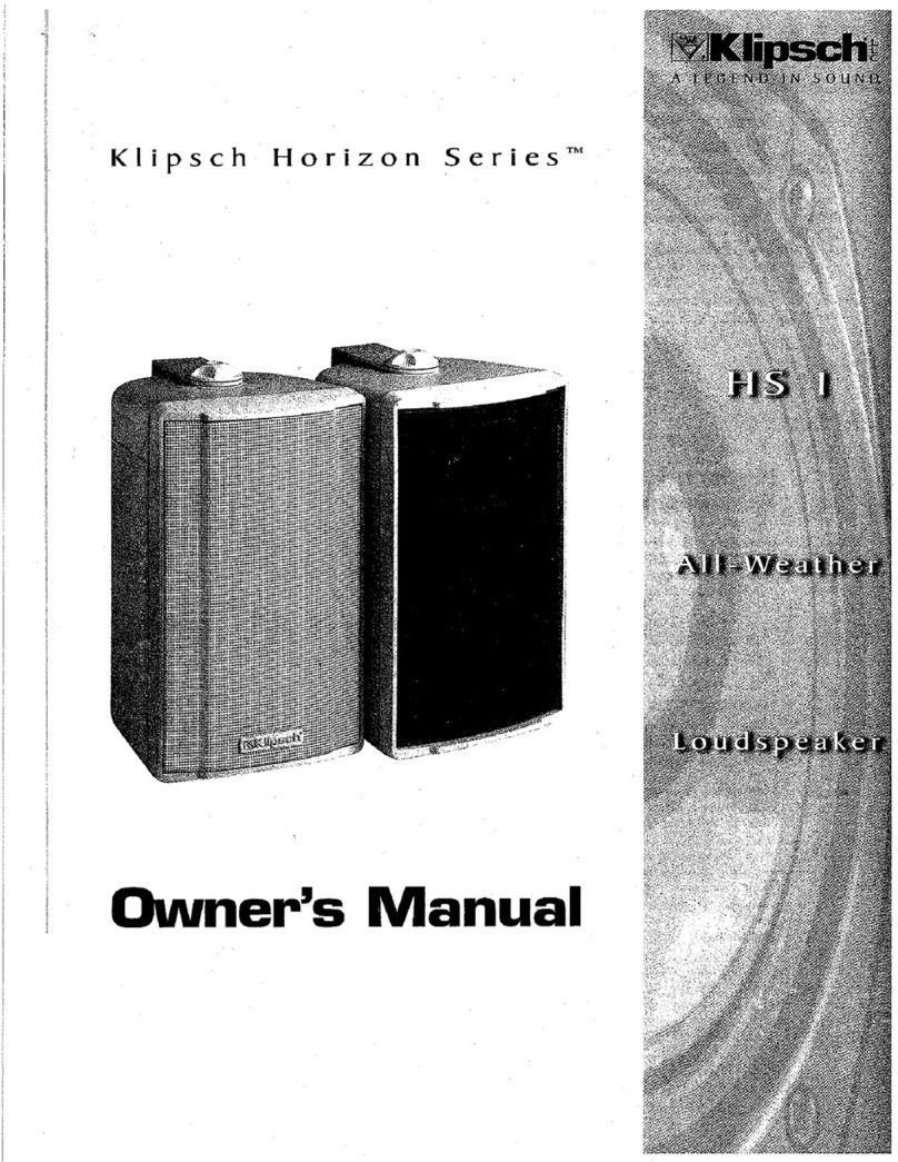 Klipsch HS-1 User manual