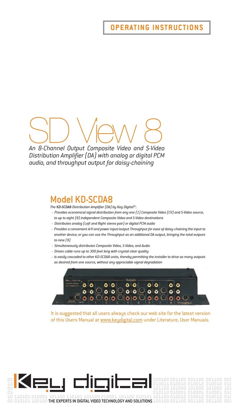 Key Digital Xplosion Series KD-SCDA8 operating instructions