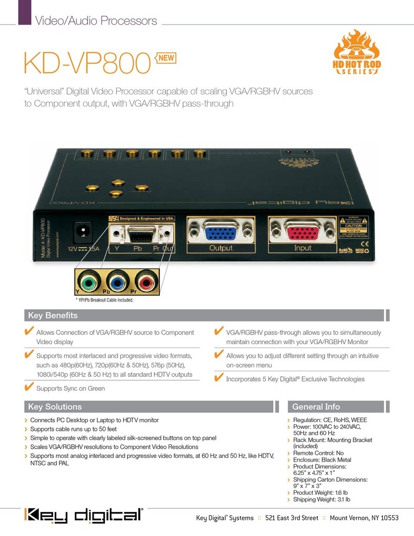 Key Digital KD-VP800 Specifications