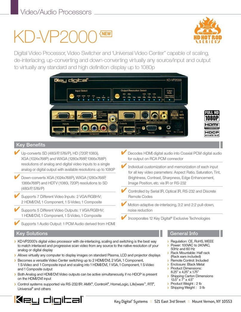 Key Digital KD-VP2000 Specifications