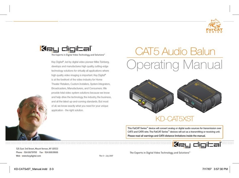 Key Digital KD-CAT5XST operating manual