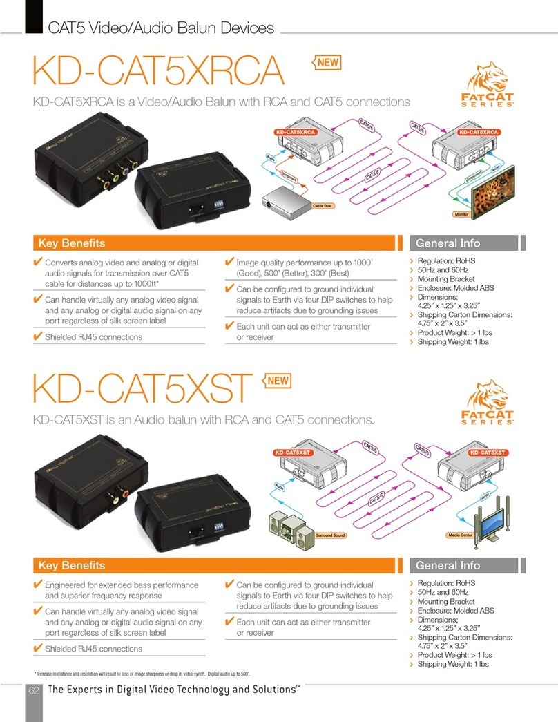 Key Digital KD-CAT5XRCA Specifications