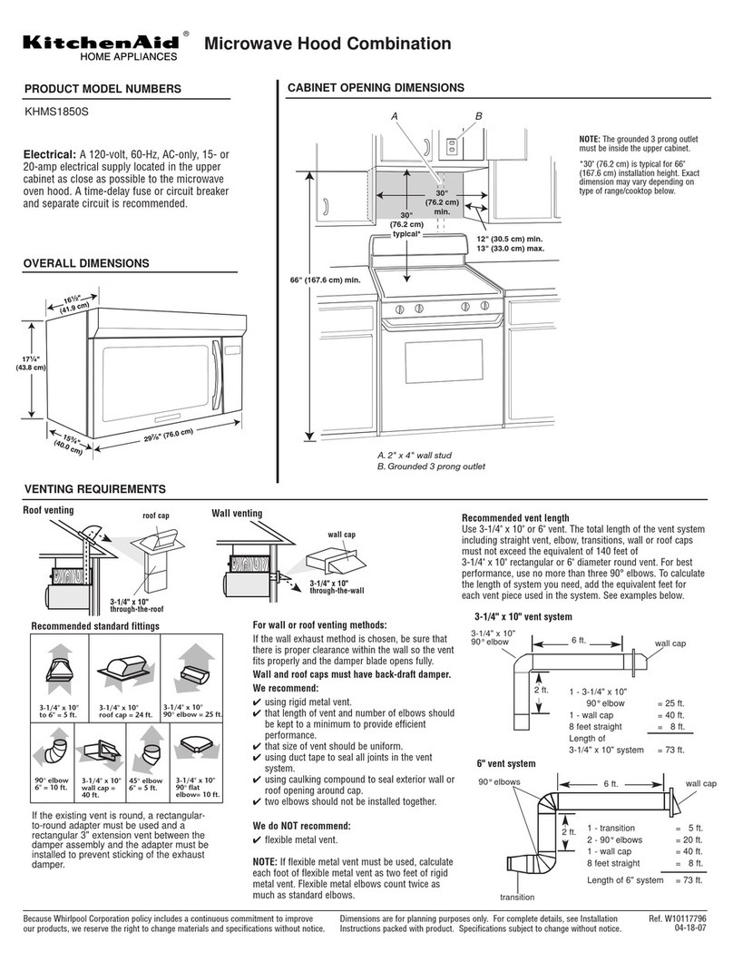KitchenAid Architect II KHMS1850S User manual