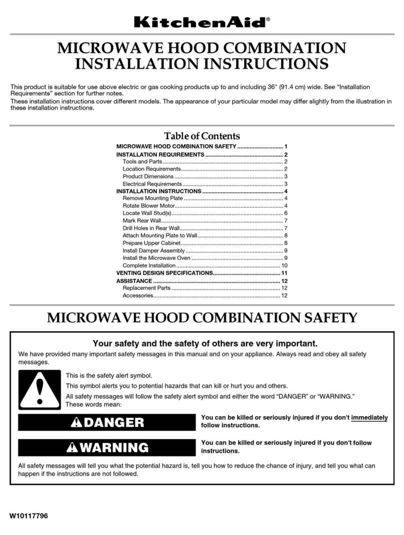 KitchenAid Architect II KHMS1850S installation instructions