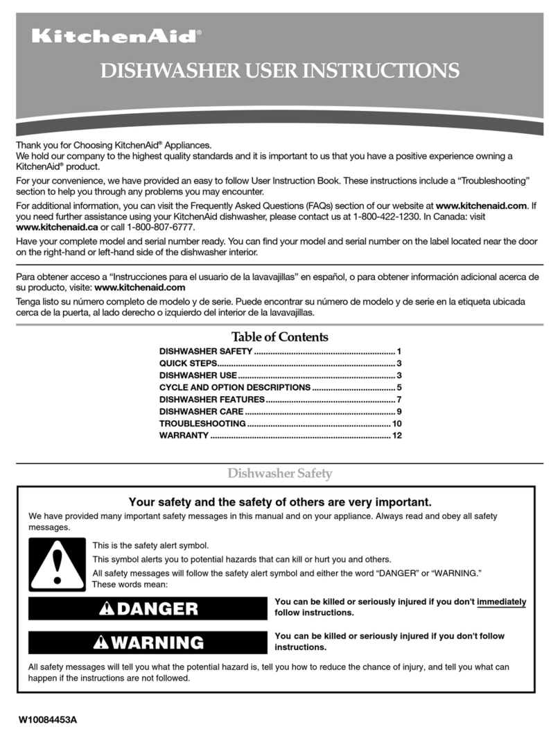 KitchenAid Architect Series II KUDT03FT User manual