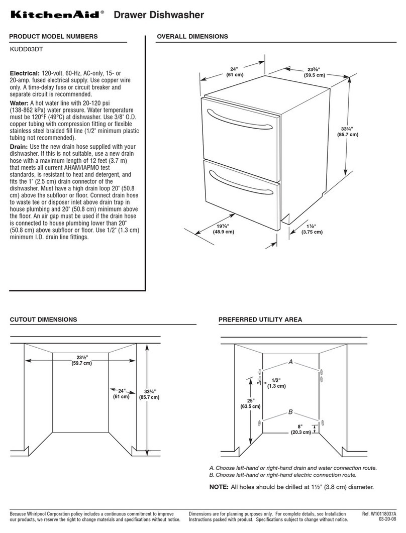 KitchenAid KUDD03DT User manual