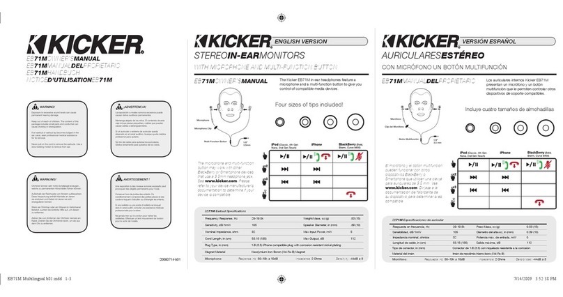 Kicker EB71M User manual