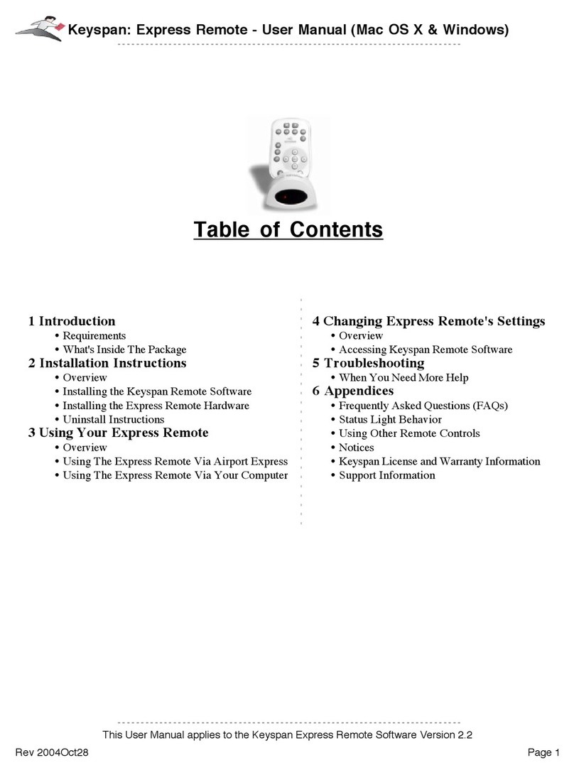 Keyspan URM-17A user manual