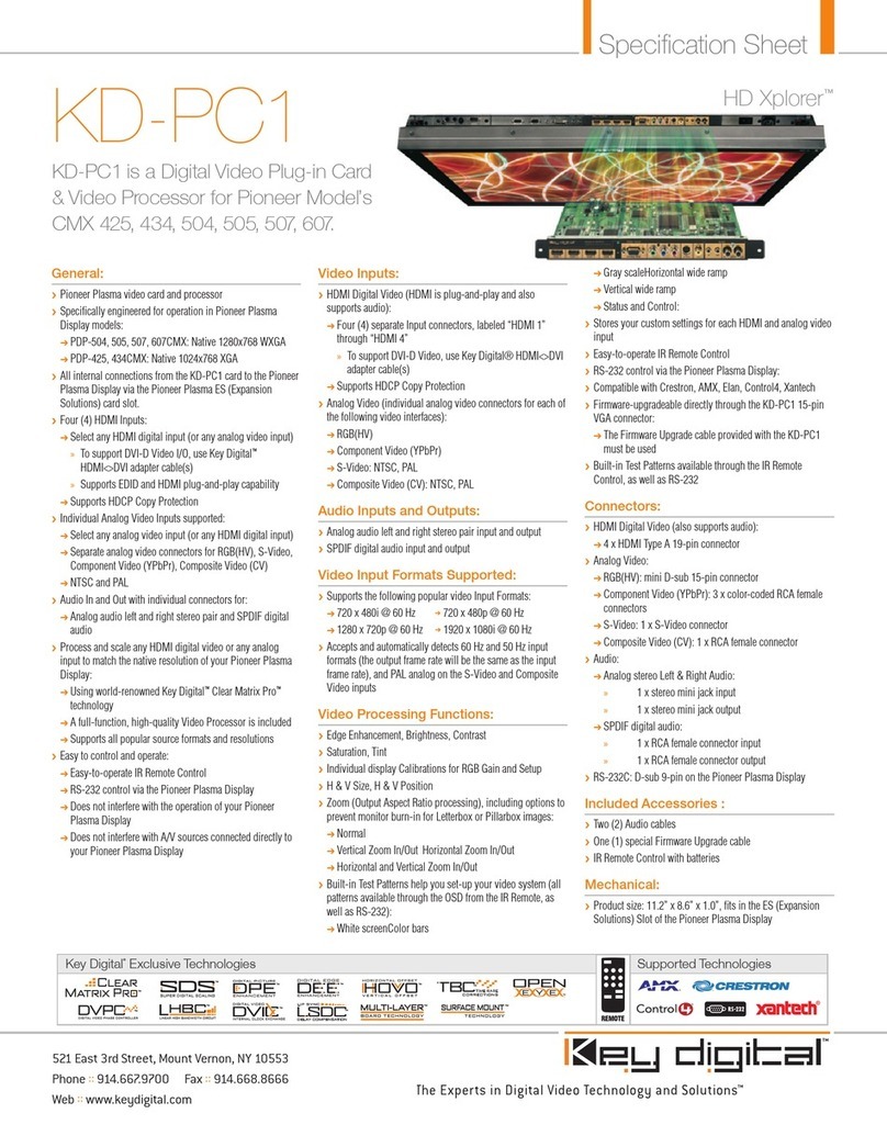 Key Digital KD-PC1 User manual