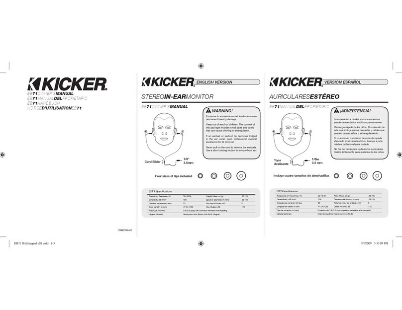 Kicker EB71 owner's manual