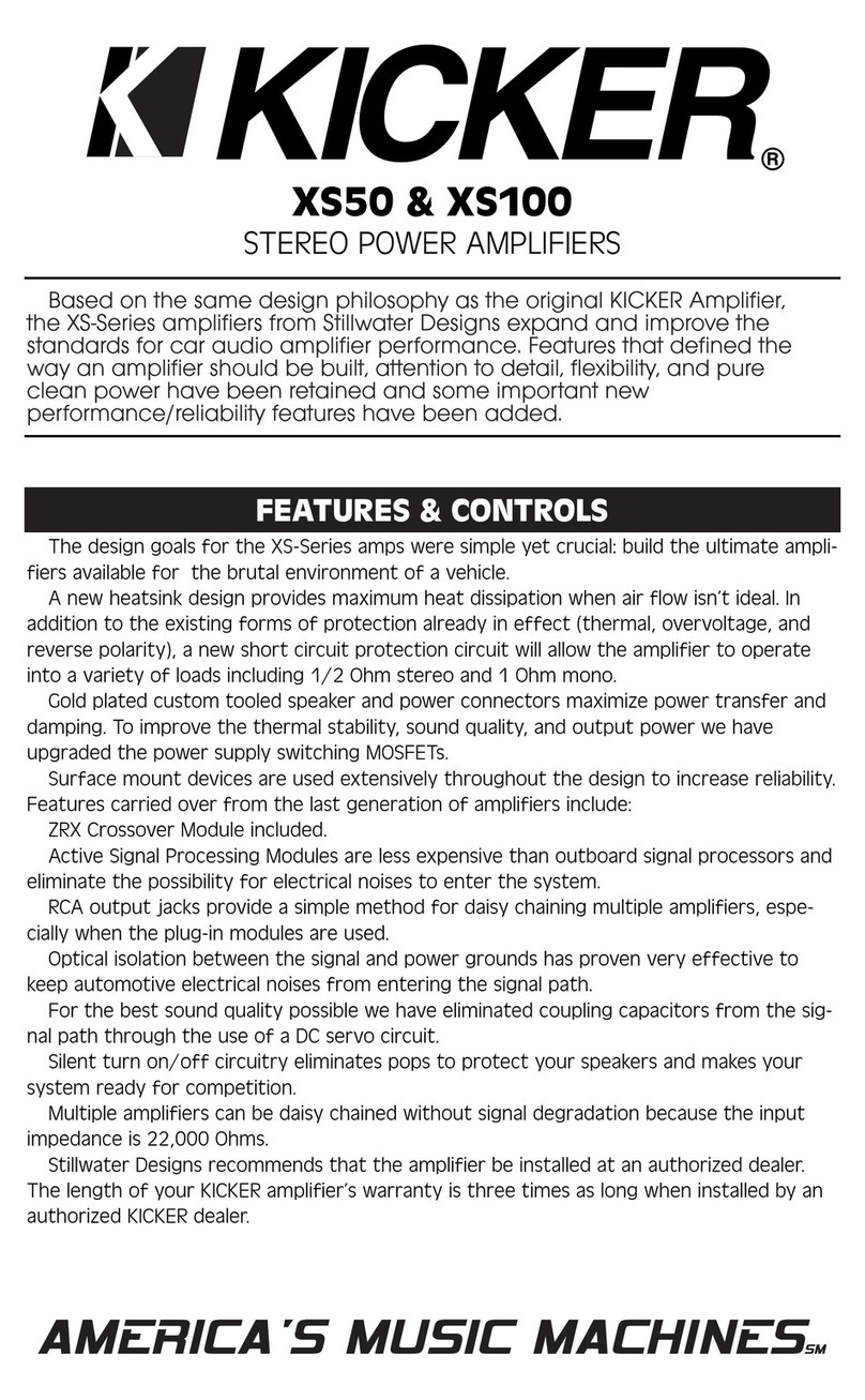 Kicker XS100 User manual