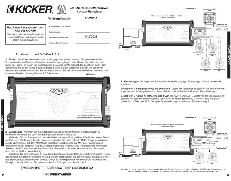 Kicker KX700.5 Instructions for use