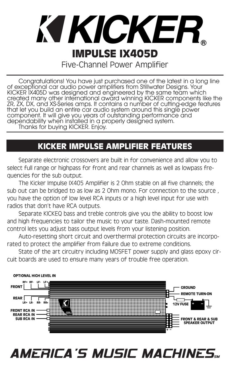 Kicker Impulse IX405D User manual