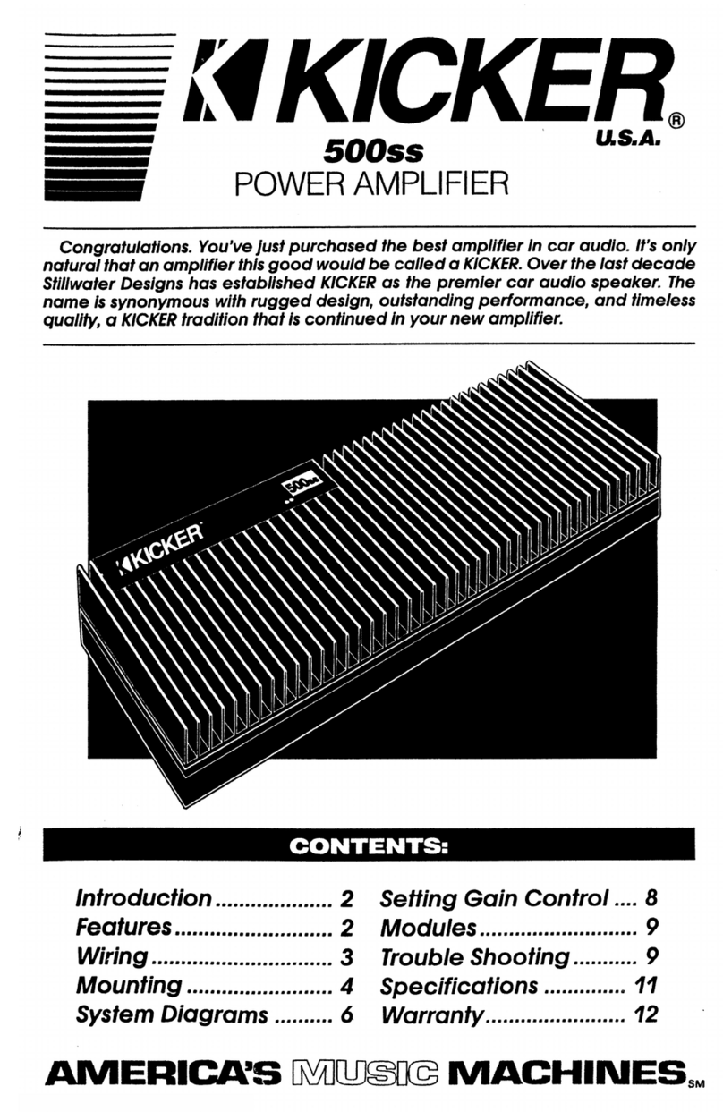 Kicker 500ss User manual
