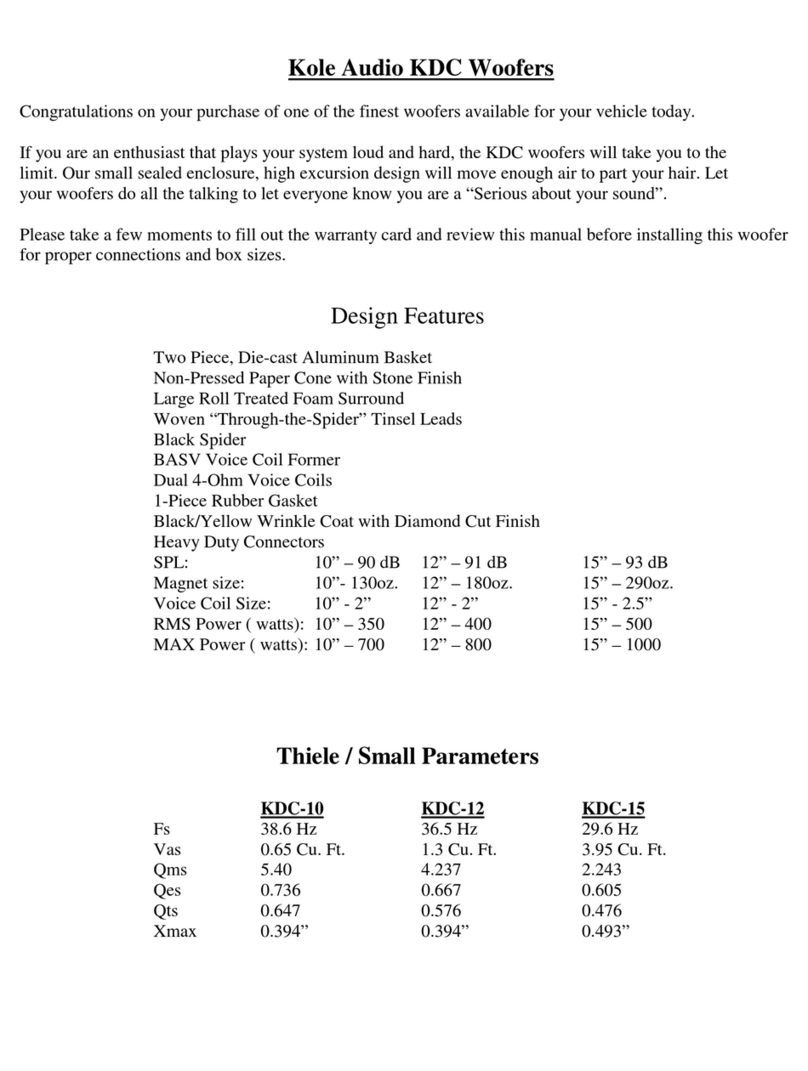 Kole Audio KDC-10 user guide