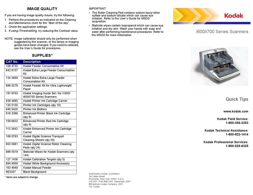 Kodak I610 - Document Scanner Quick tips