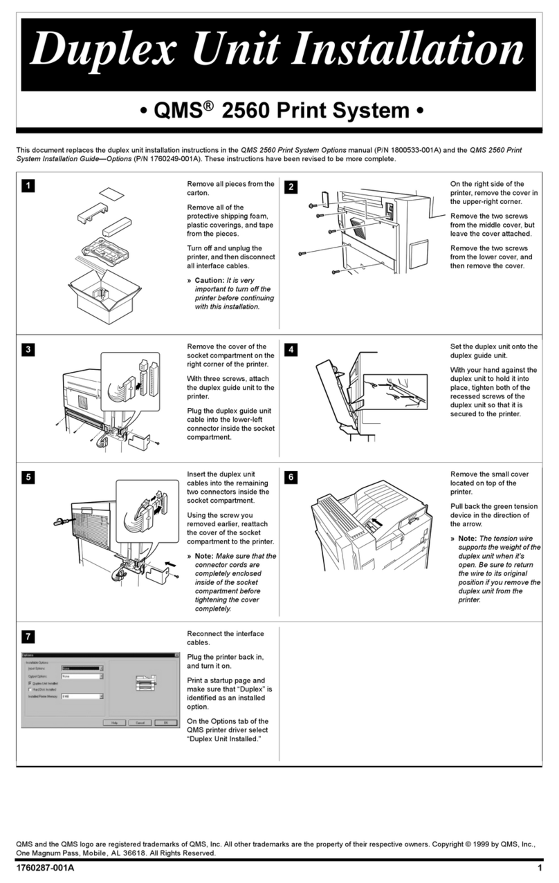 QMS 2560 User manual QMS 2560 User manual