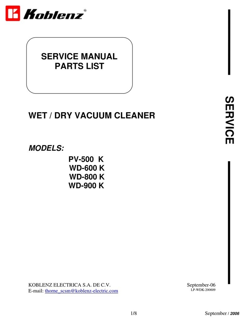 Koblenz PV-500 K Service manual
