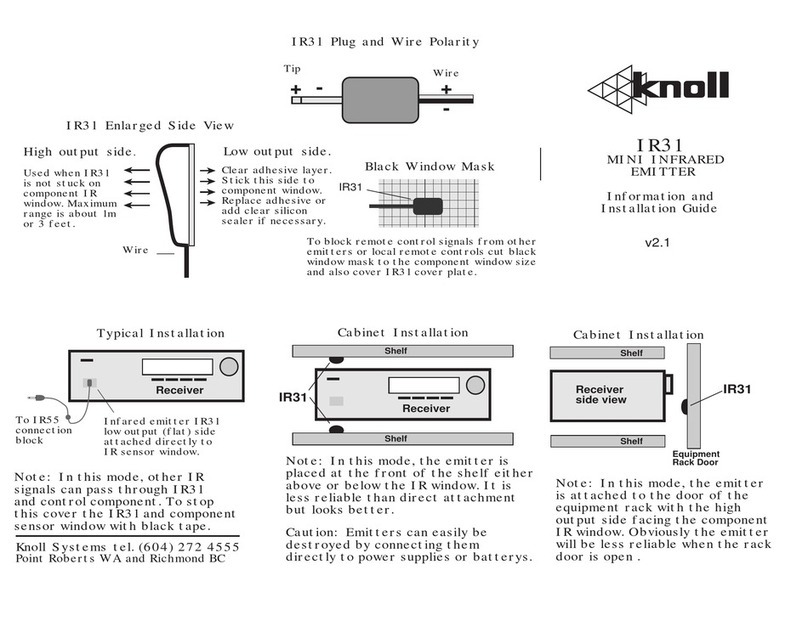 Knoll IR31 installation guide