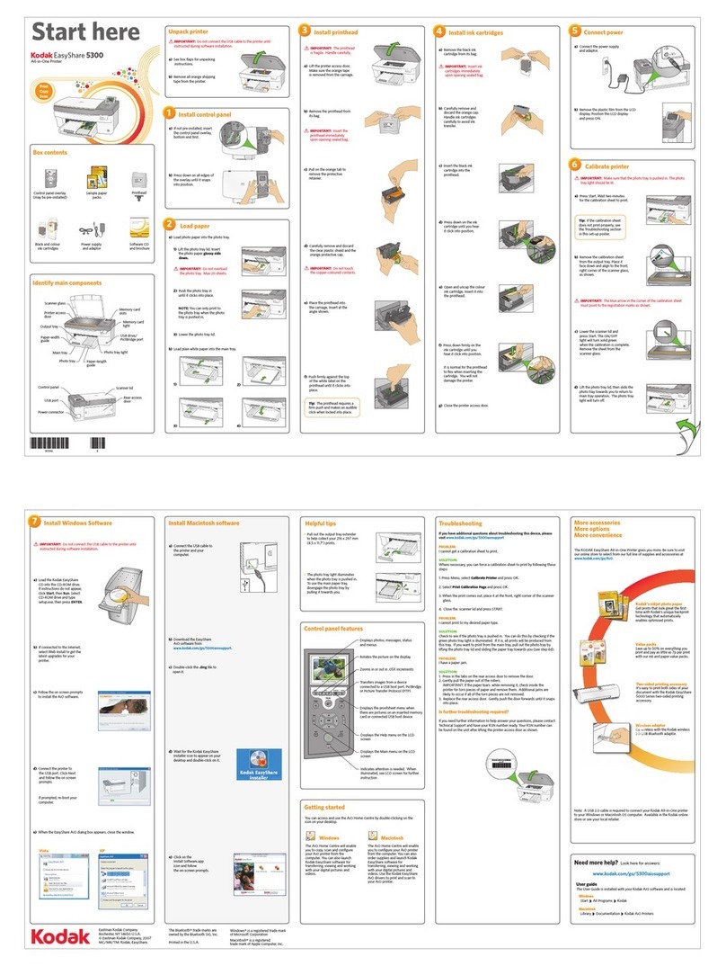 Kodak 5300 - EASYSHARE All-in-One Color Inkjet Instruction Manual
