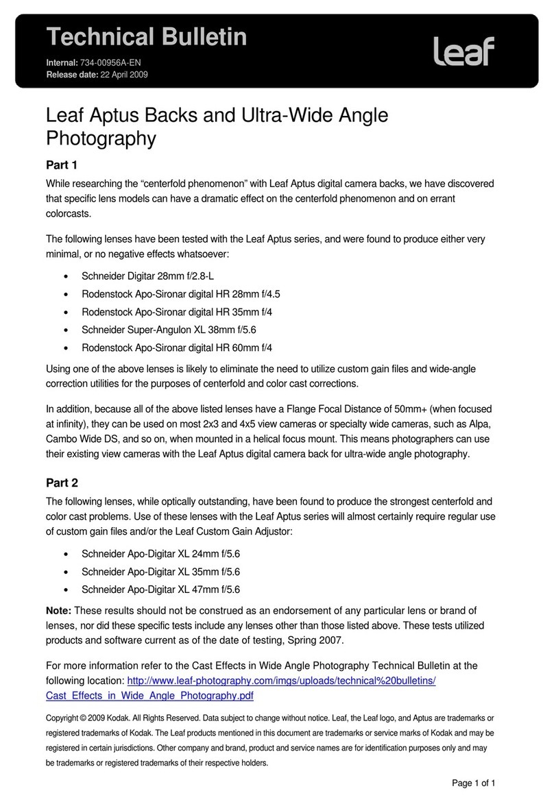 Kodak Leaf Aptus 54S Service manual