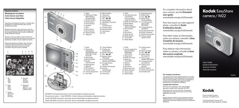 Kodak EASYSHARE M22 User manual Kodak EASYSHARE M22 User manual