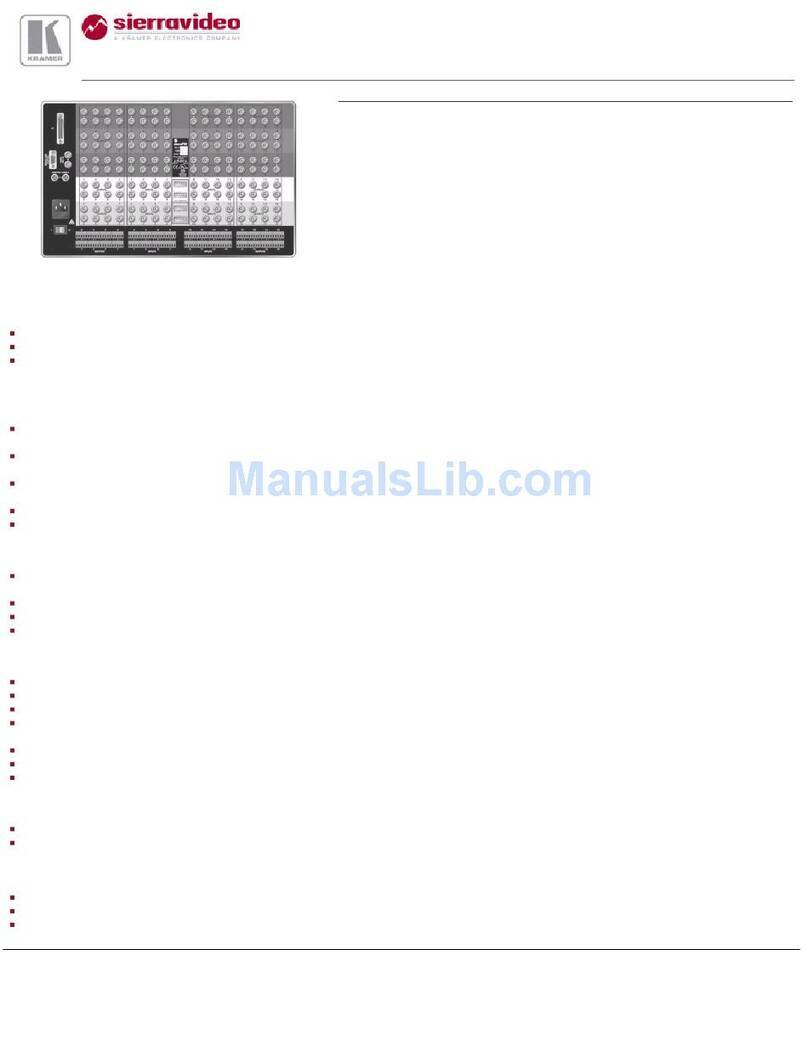 Kramer Sierra Video 1608V3S User manual Kramer Sierra Video 1608V3S User manual