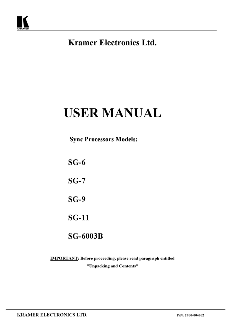 Kramer SG-11 User manual