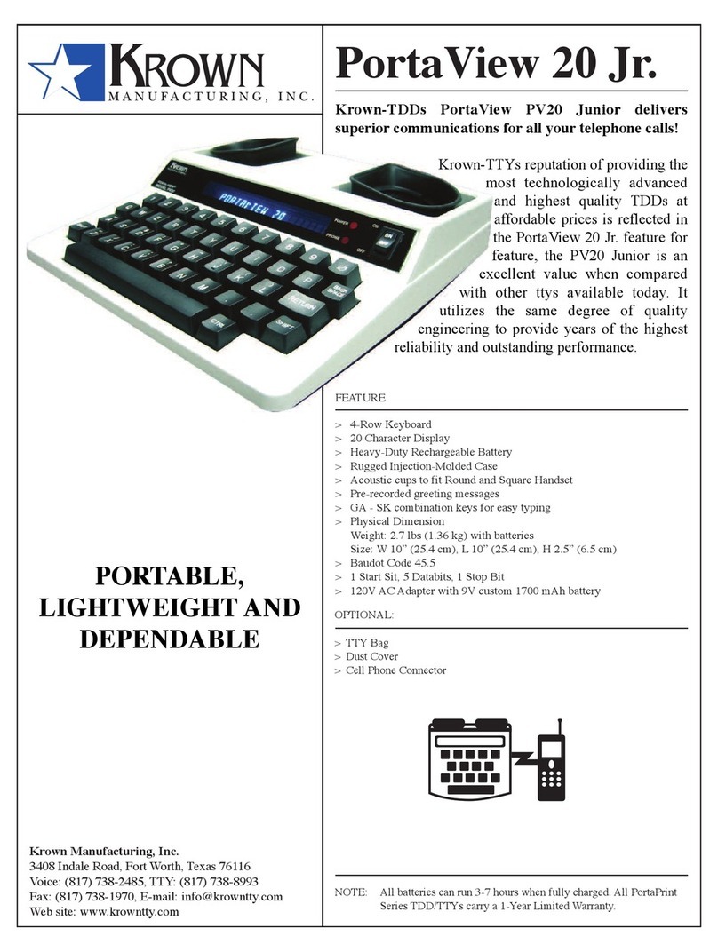 Krown PV20 User manual