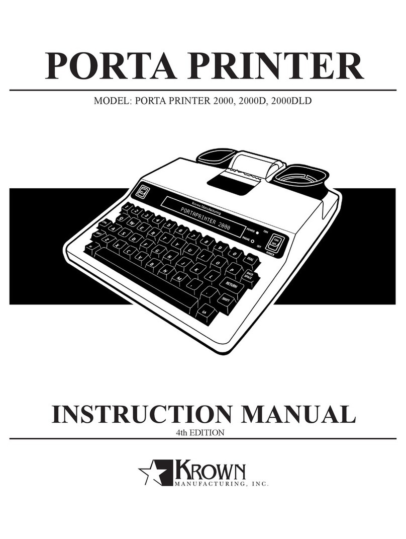 Krown PORTA PRINTER PP2000 instruction manual