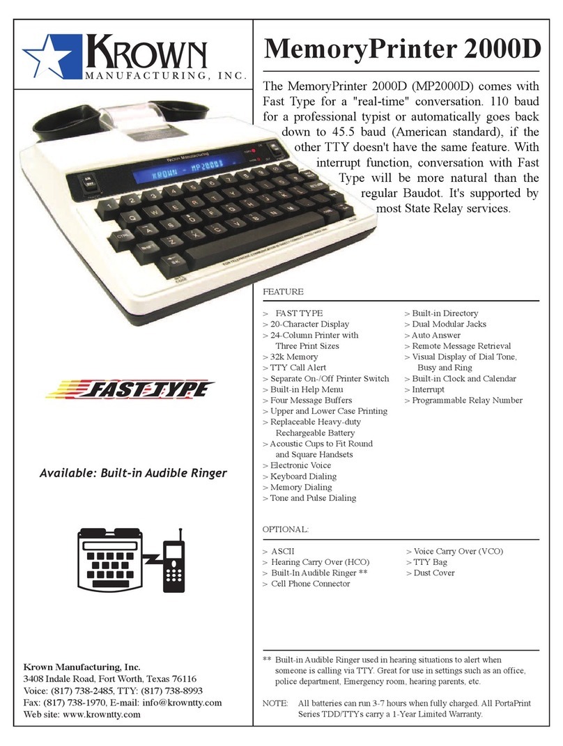Krown MP2000D User manual Krown MP2000D User manual