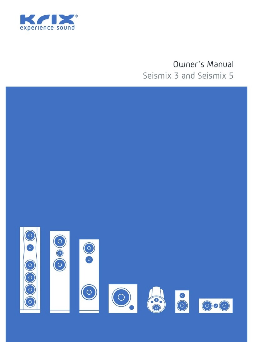 Krix Seismix 3 owner's manual