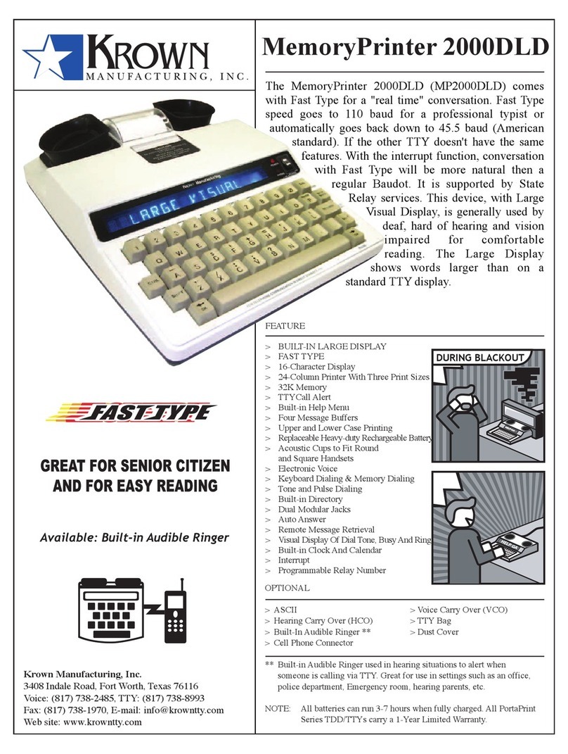 Krown MP2000DLD User manual Krown MP2000DLD User manual