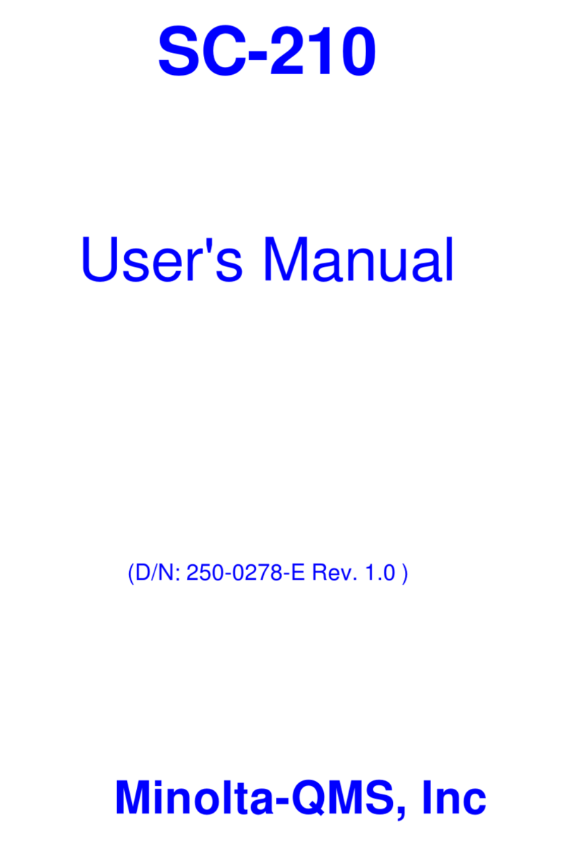 MINOLTA-QMS SC-210 User manual