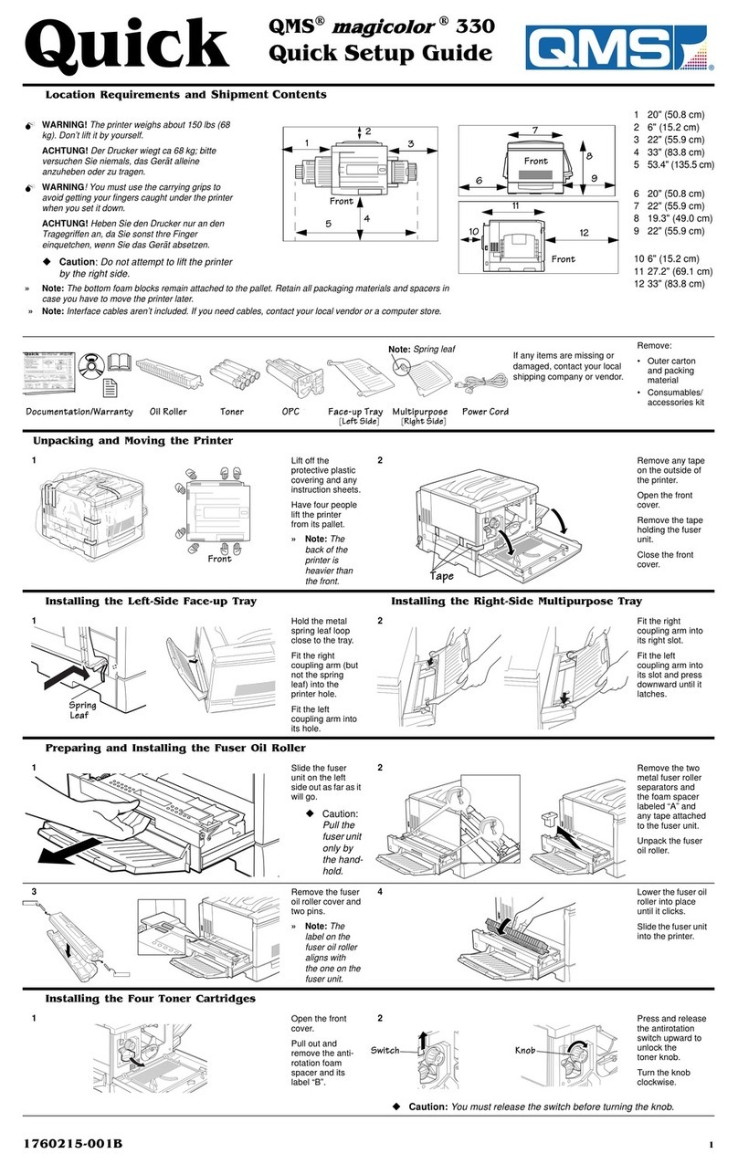 QMS Magicolor 330 User manual