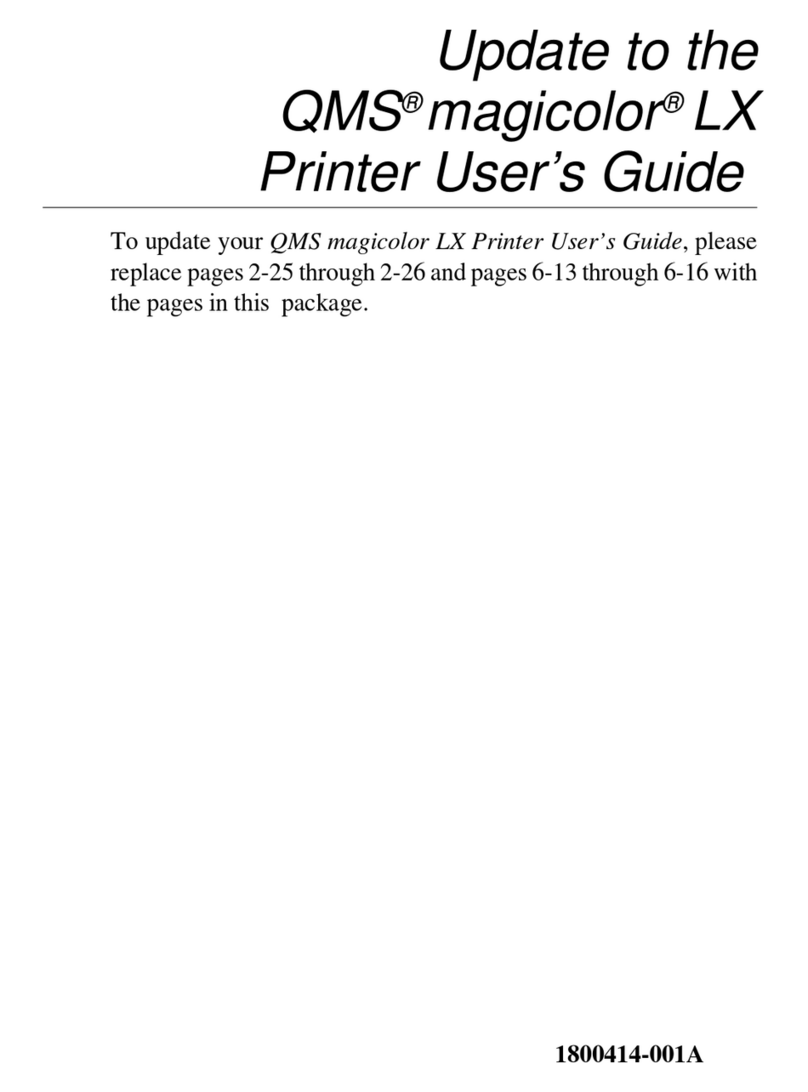 QMS Magicolor LX General instructions
