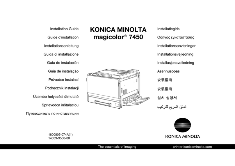 Konica Minolta magicolor 7450 User manual Konica Minolta magicolor 7450 User manual