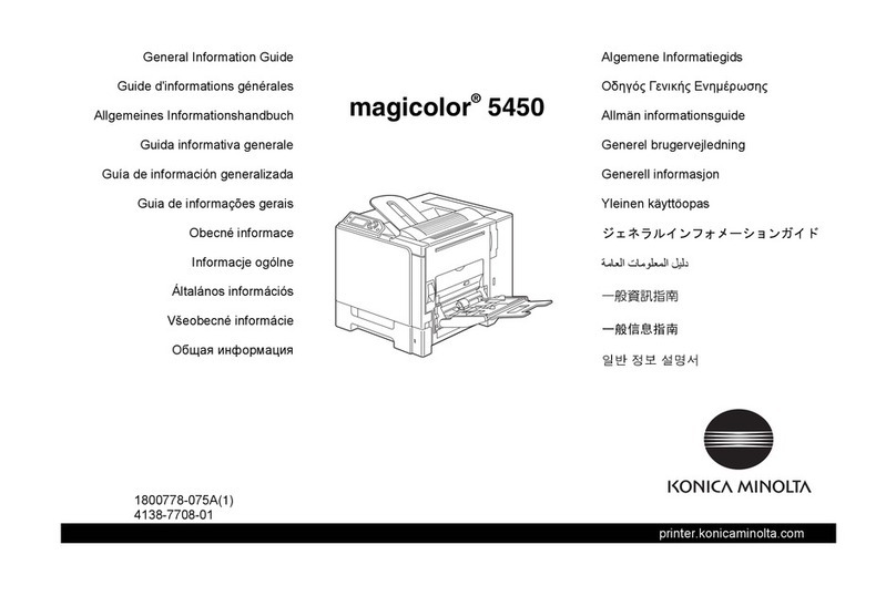 Konica Minolta Magicolor 5450 User manual