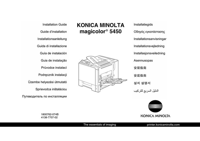 Konica Minolta Magicolor 5450 User manual Konica Minolta Magicolor 5450 User manual