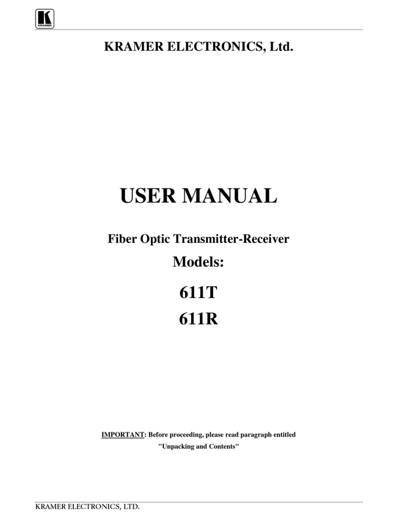 Kramer 611R User manual