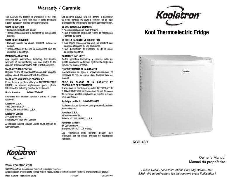 Koolatron KCR-48B owner's manual