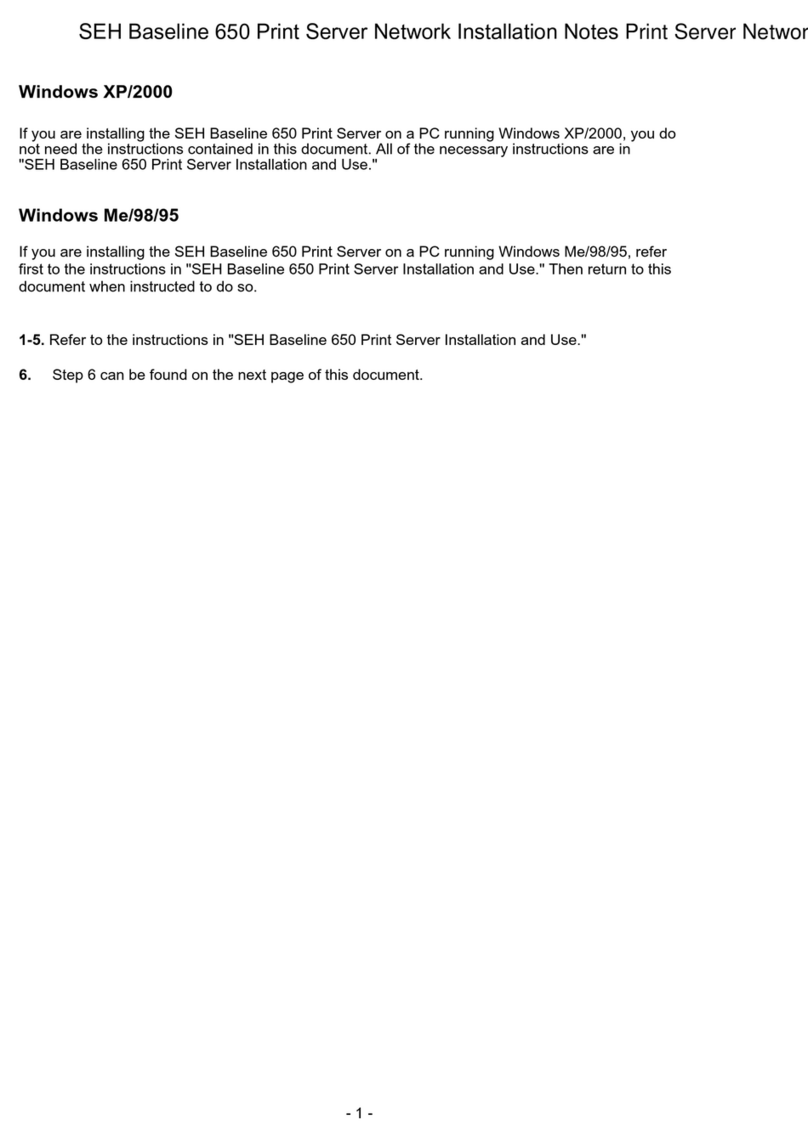 SEH SEH650 Network installation guide